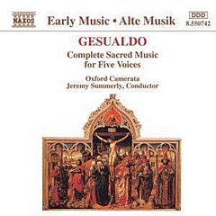 Gesualdo - Gesualdo Sacred Mus 5 Voices