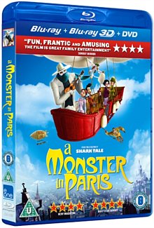 A   Monster in Paris 2011 Blu-ray / 3D Edition + 2D Edition + DVD - Triple Play