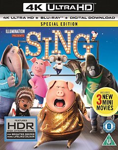 Sing 2016 Blu-ray / 4K Ultra HD + Blu-ray + Digital Download