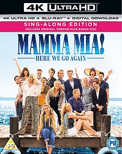 Mamma Mia! Here We Go Again 2018 Blu-ray / 4K Ultra HD + Blu-ray + Digital Download (Sing-Along Edition)