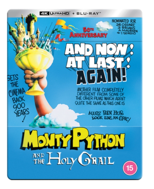 Monty Python and the Holy Grail 1975 Blu-ray / 4K Ultra HD + Blu-ray (50th Anniversary Steelbook) - Volume.ro